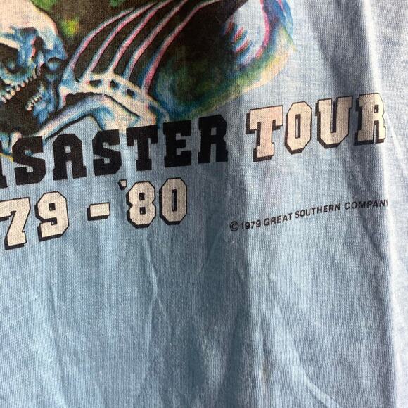 vintage 1979 MOLLY HATCHET World Disaster Tour single stitch graphic tee shirt M - Picture 4 of 7